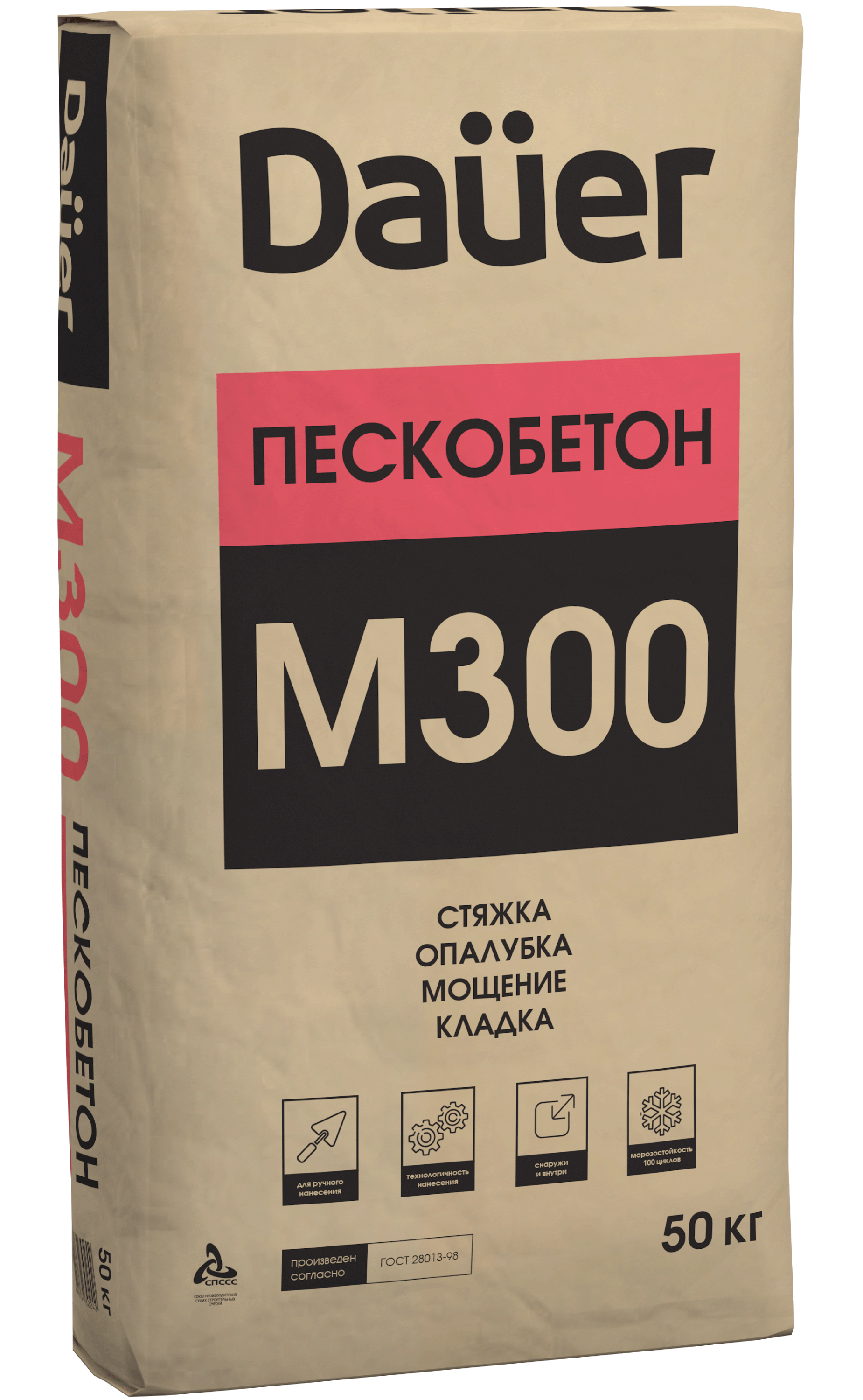 Dauer® Сухая смесь М-300 Пескобетон